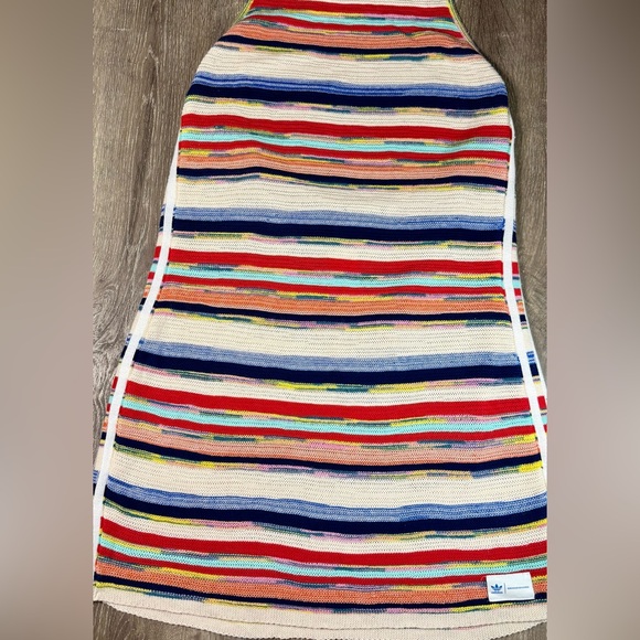 ADIDAS X KSENIASCHNAIDER Knitted Halter Dress Multicolor Stripe - Size XL - Picture 15 of 15